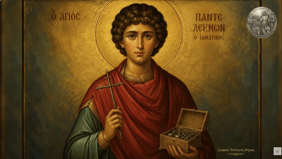 Ο Άγιος Παντελεήμων (27 Ιουλίου)-Ι.Μ.Θήρας